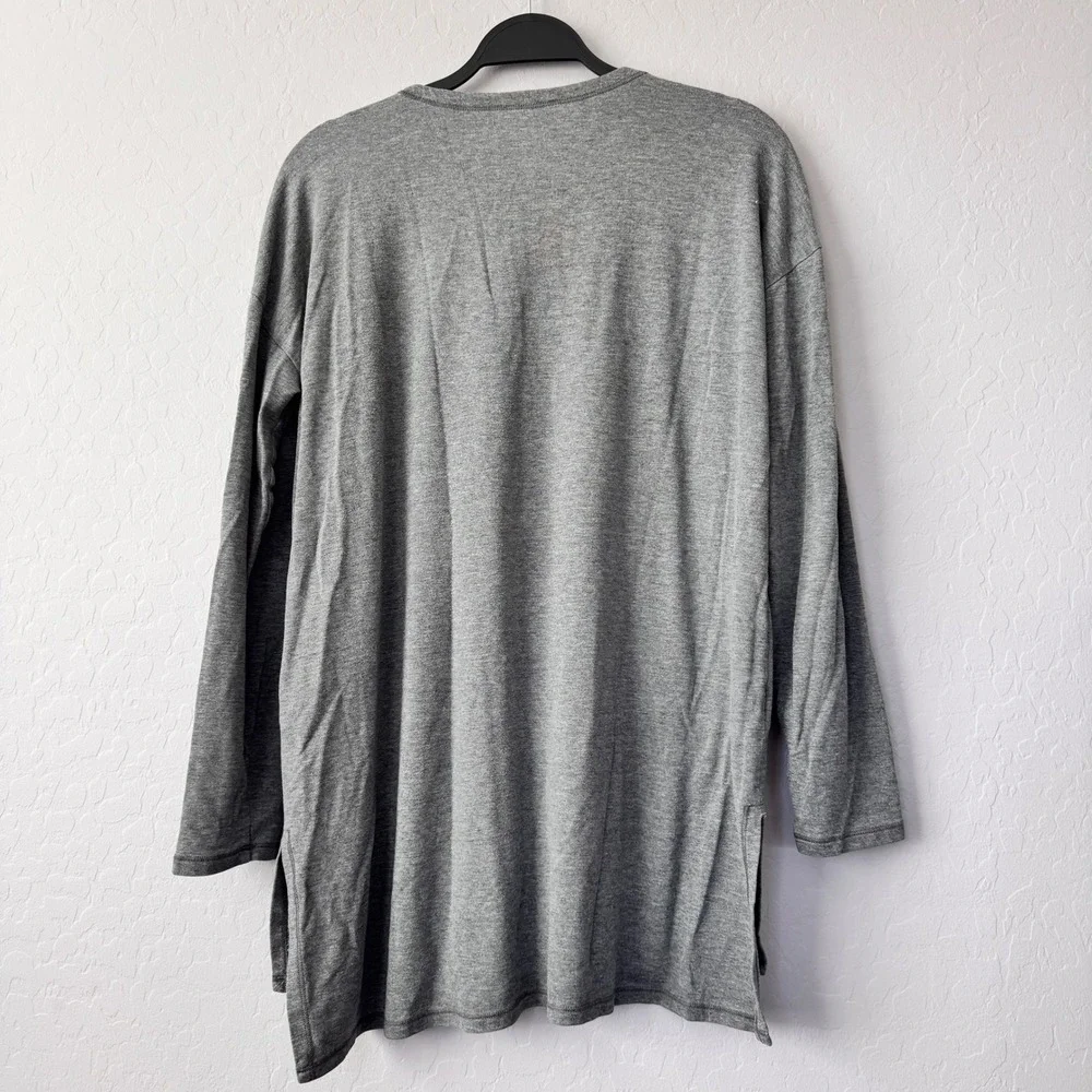 Eileen Fisher Gray Sweatshirt Tencel Lyocell Blend Long Sleeve Tunic Top‎ - Picture 5 of 5
